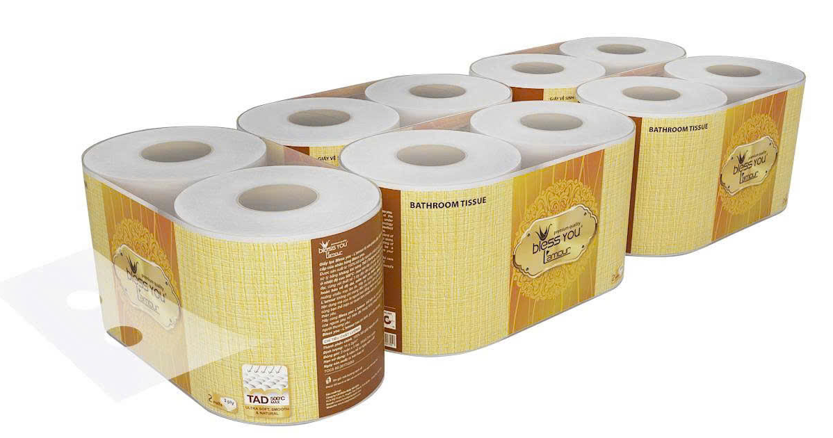  Giấy cuộn vệ sinh Bless You Lamour 3 lớp (lốc 10 cuộn) 