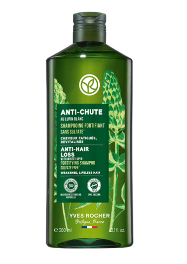  Dầu gội giảm tóc gãy rụng Yves Rocher Anti-Hair Loss With White Lupin Fortifying Shampoo 300ml 