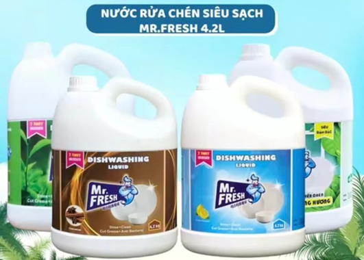 Nước Rửa Bát Siêu Đậm Đặc An Toàn Mr Fresh 4.2L 