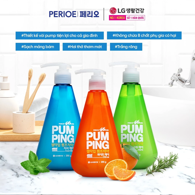  Kem Đánh Răng PERIOE Pumping 285g 