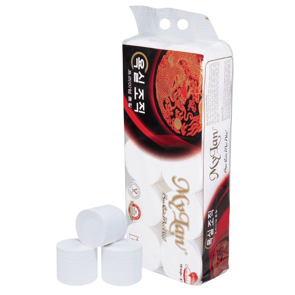  Giấy vệ sinh Mylan rồng không lõi 10 cuộn/lốc 