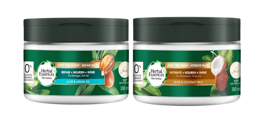  Kem Ủ HERBAL ESSENCES Tinh Chất Thực Vật Từ Lô Hội, Sữa Dừa Và Dầu Argan Cho Tóc Bóng Mượt/ Phục Hồi Hư Tổn 400ml 