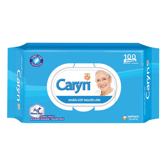  Khăn ướt người lớn Caryn 100 tờ 