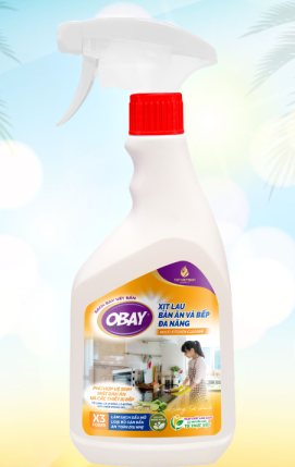  Xịt Lau Bàn Ăn Và Bếp Đa Năng OBAY 450ml 