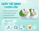  Giấy vệ sinh cuộn lớn 3 lớp Nano 500g 