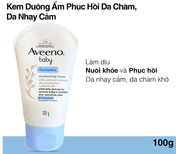  Kem Dưỡng Ẩm Cho Bé Aveeno Baby Giúp Làm Dịu Da Bị Chàm Dermexa Moisturising Cream 100g 