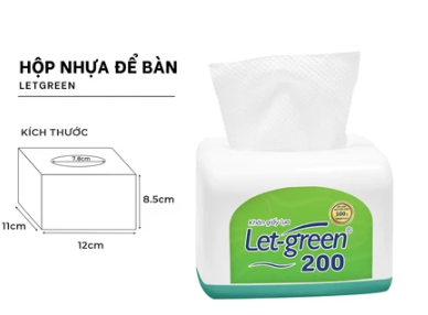  Hộp Nhựa Để Bàn LET-GREEN (Không Có Sẵn Khăn Giấy) 