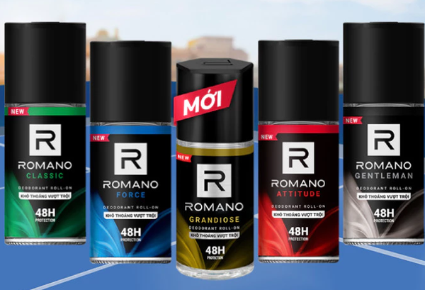  Lăn khử mùi Romano Khử mùi vượt trội, Hương nam tính suốt 48H 50ml / 65ml 