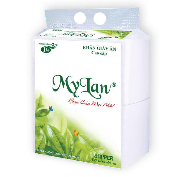  Khăn giấy Napkin 2 Lớp 240x240mm trà xanh loại 1kg 