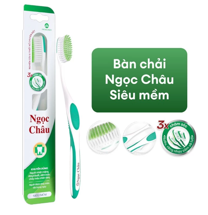  Bàn chải đánh răng Ngọc Châu Siêu Mềm Hoa Linh 