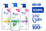  Dầu Gội Sạch Gàu HEAD & SHOULDERS Bạc Hà/ Giảm Ngứa Da Đầu/ Hương Chanh - Chai 1200 ML 