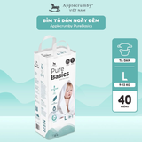  Bỉm tã dán ngày đêm Applecrumby Purebasics Diapers Tape size S - XL co giãn thoải mái 