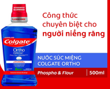  Nước súc miệng Colgate Ortho với công thức chuyên biệt cho người niềng răng 500ml 