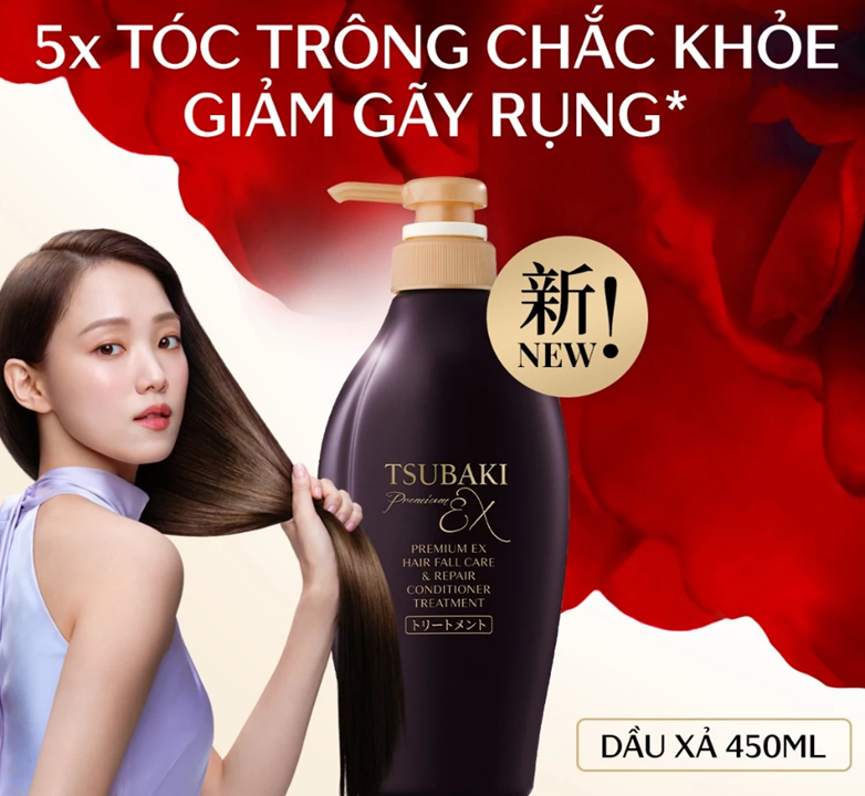  Dầu xả Phục hồi & Ngăn gãy rụng Tsubaki Premium Ex Hair Fall Care & Repair Conditioner Treatment 450ml 