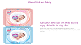  Khăn ướt trẻ em Bobby 100 miếng/gói 