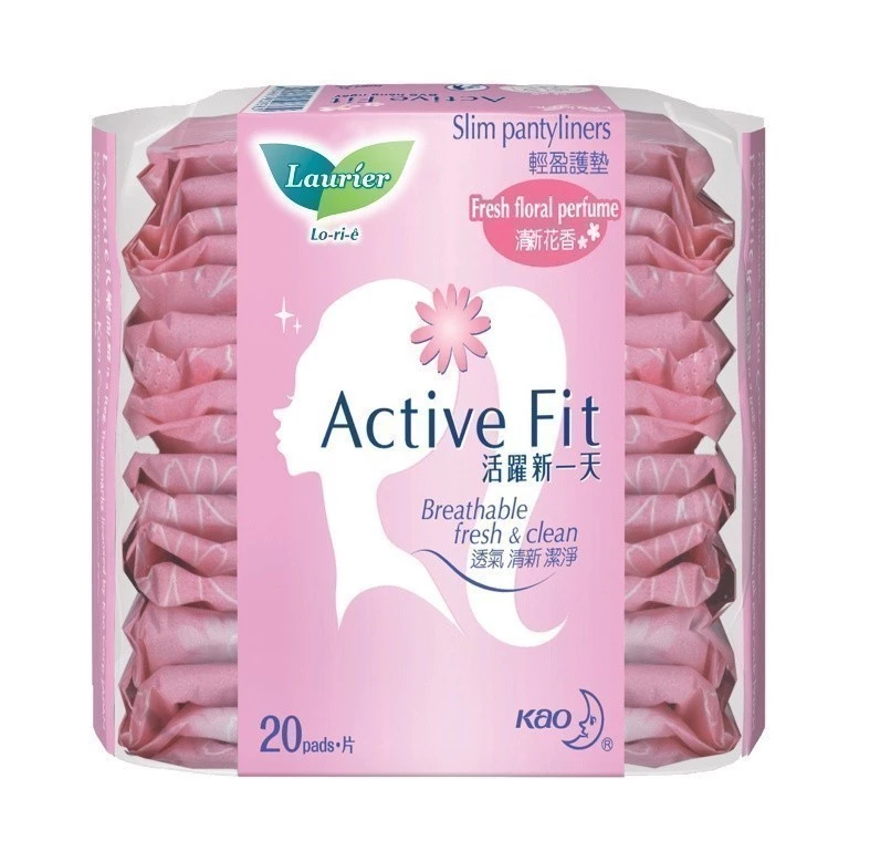 Băng vệ sinh hàng ngày Laurier Active Fit mềm mịn khô thoáng hương hoa 20 miếng 