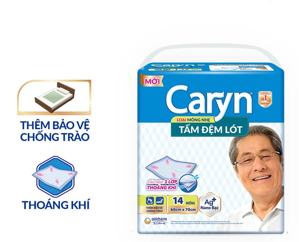  Tấm đệm lót Caryn siêu thấm giúp chống trào, kháng khuẩn, kiểm soát mùi hiệu quả 