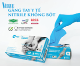  Găng tay y tế Không Bột MÀU XANH Sri Trang NITRILE VERVE 4.8g 100 chiếc/hộp 