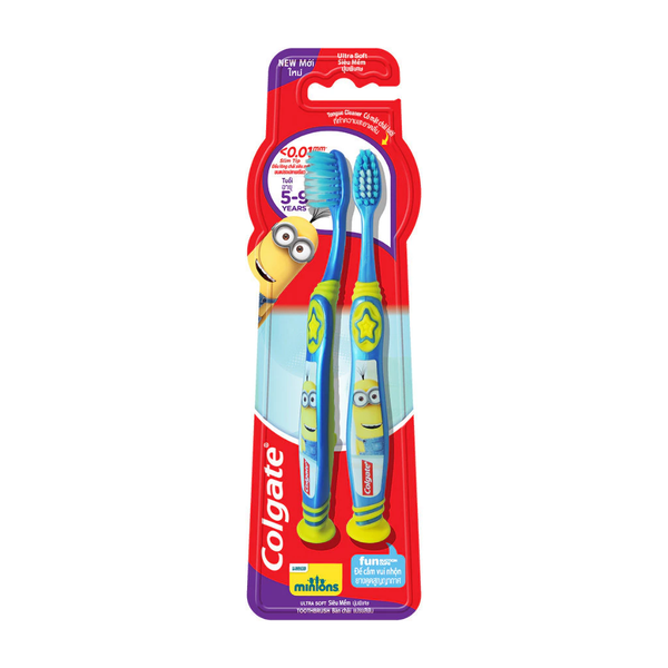  Bộ 2 bàn chải Colgate Minion Twin cho bé từ 5-9 tuổi 
