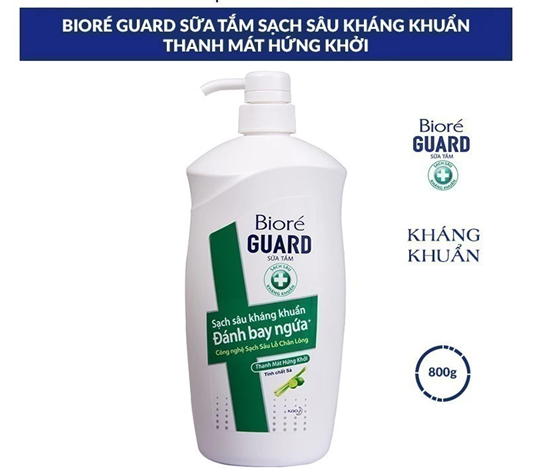  Sữa Tắm Sạch Sâu Kháng Khuẩn Thanh Mát Hứng Khởi Biore Guard 800g 