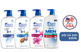  Dầu Gội Và Xả 2in1 Sạch Gàu HEAD & SHOULDERS Mỹ Sạch Sâu/ Dành Cho Da Đầu Khô/ Suôn Mượt/ Hương Nước Hoa - Chai 835 ML 