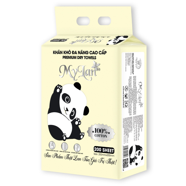  Khăn Cotton MyLan Cao Cấp 200 Tờ 