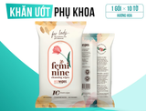  Khăn ướt phụ khoa vệ sinh vùng kín phụ nữ EcoWipes gói 10 tờ hương tự nhiên 