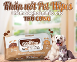  Khăn ướt vệ sinh thú cưng Pet EcoWipes gói 50 tờ hương tự nhiên 