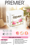  Khăn giấy ăn Premier 1 lớp - 100% bột giấy nguyên sinh, không chất tẩy, 100 tờ/gói 