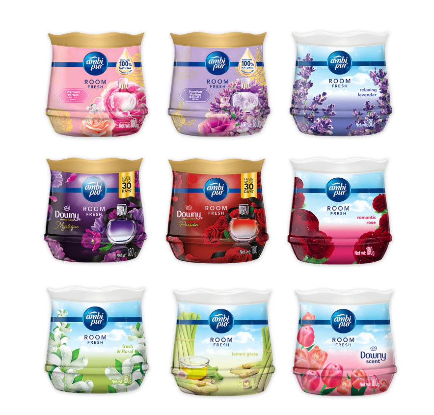  Sáp Thơm Phòng AMBI PUR Hương Nước Hoa Cao Cấp Nhiều Mùi Hương Hộp 180g 