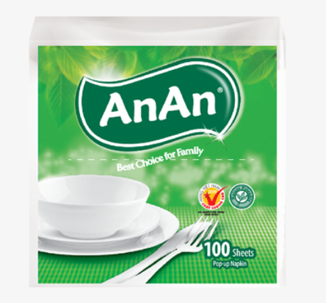  Khăn Ăn AnAn Pop – up  100 tờ  2 lớp 
