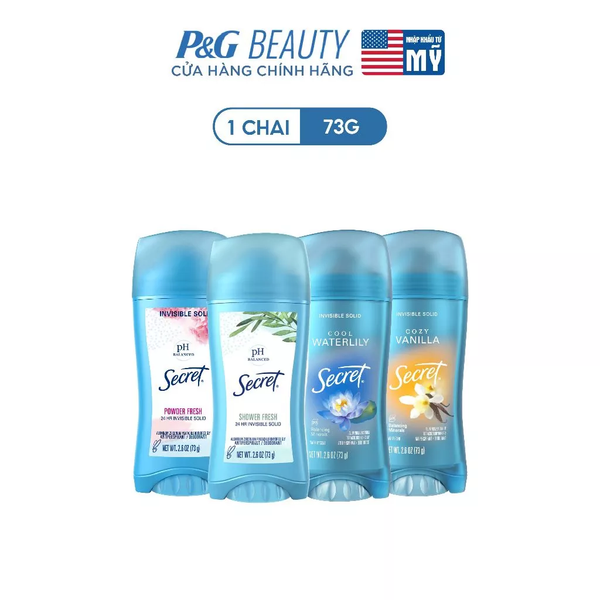  Sáp Khử Mùi SECRET 73g Giảm tiết mồ hôi và dưỡng da săn mịn, nhiều mùi hương - Mỹ 