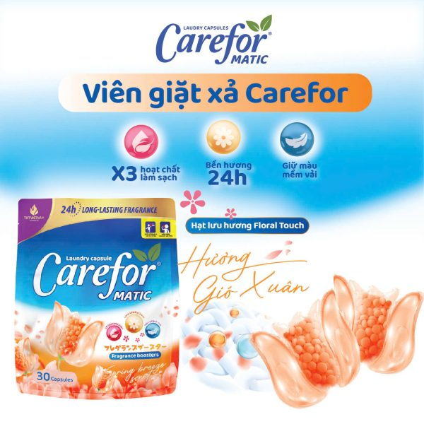 Viên giặt xả Carefor Matic hương gió xuân 315g Túi 30 viên 