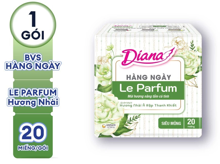  Băng vệ sinh Diana hằng ngày Le Parfum hương nhài Ả Rập thanh khiết 20 miếng 