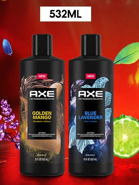  Sữa Tắm Nước Hoa Nam Cao Cấp Axe Thơm Tinh Tế 532ml 