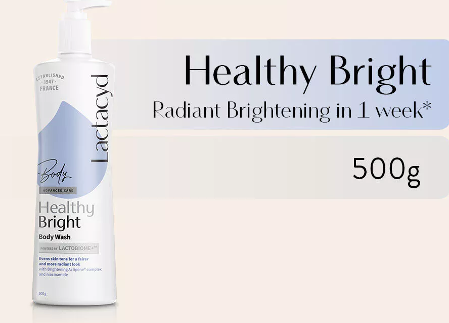  Sữa tắm Lactacyd Healthy Bright làm đều màu da, mang lại làn da sáng khỏe, rạng rỡ và tự tin 