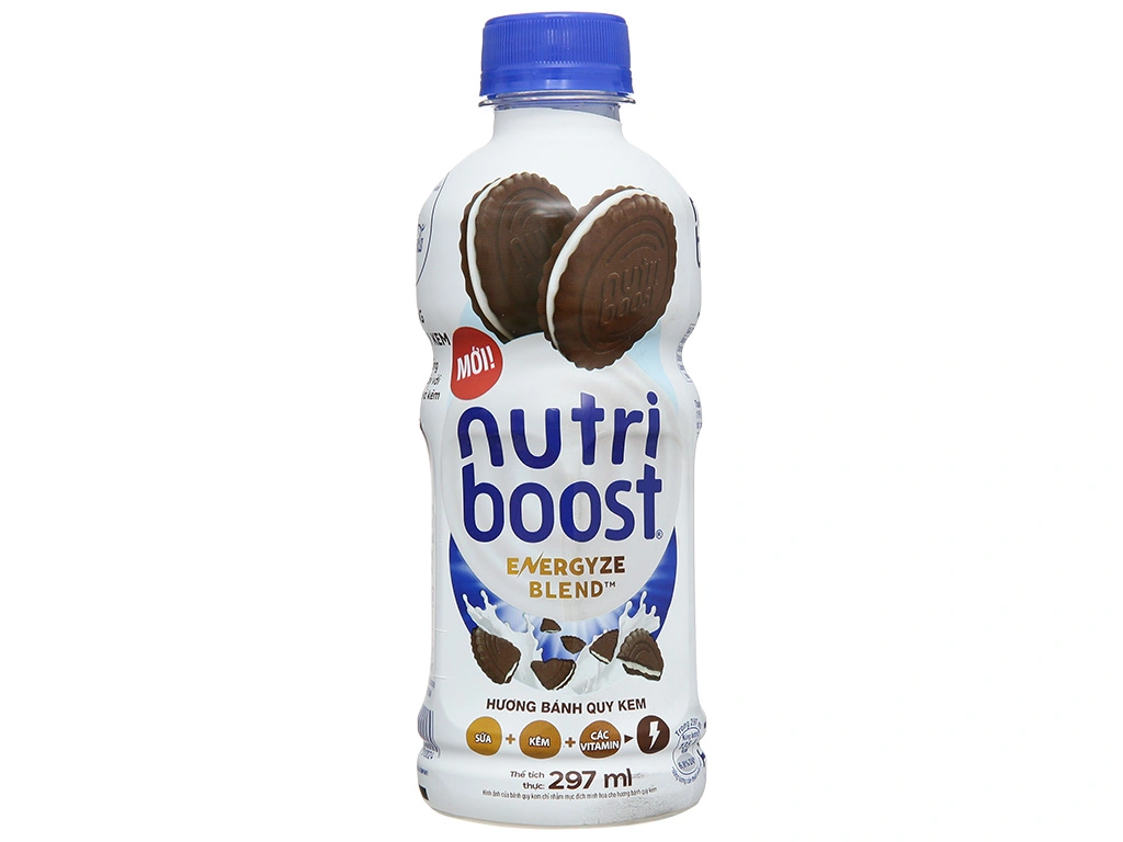  Sữa Trái Cây Nutriboost Hương Bánh Quy Kem 297ml/Chai 