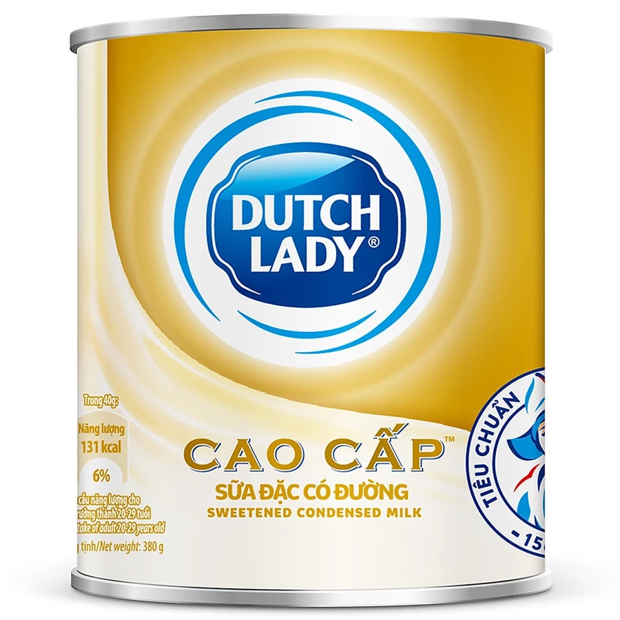  Sữa đặc có đường Dutch Lady Nguyên kem lon 380g 