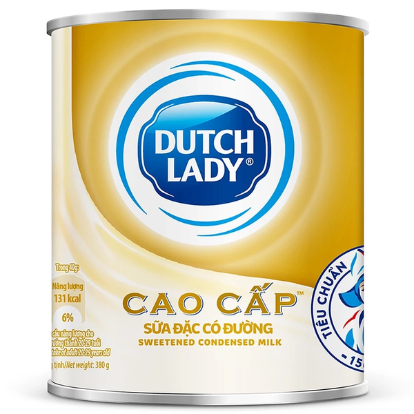  Sữa đặc có đường Dutch Lady Nguyên kem lon 380g 