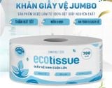  Giấy vệ sinh giấy cuộn cao cấp Ecotissue cuộn lớn 700gr tiết kiệm mềm mịn dai thấm hút tốt 