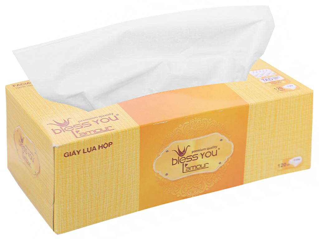  Khăn giấy lụa Bless You L'amour 3 lớp 120 tờ 