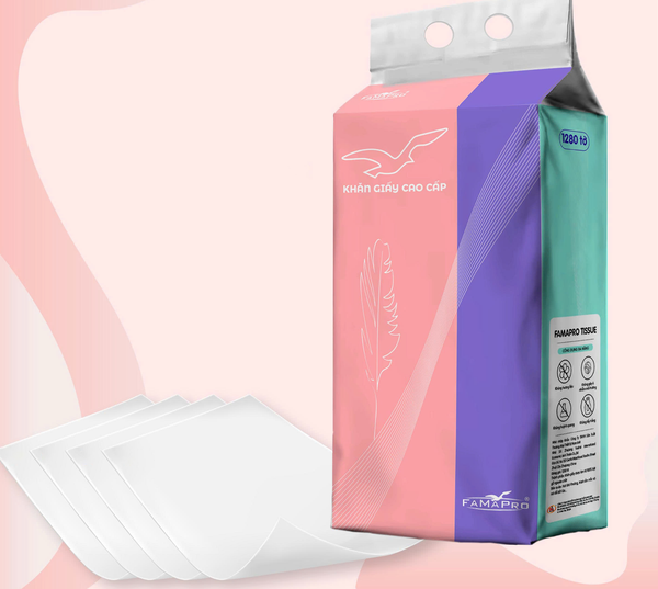  Khăn giấy rút đáy cao cấp Famapro Tissue 1280 tờ 