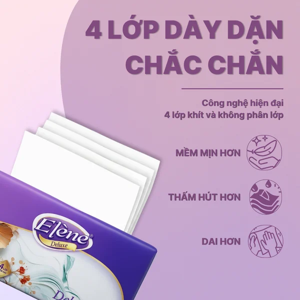  Giấy Đa Năng Elene Deluxe 4 Lớp - Gói 130 Rút 