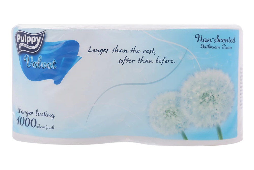  Giấy vệ sinh Pulppy Velvet không mùi 2 cuộn 