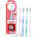  Bàn Chải Đánh Răng Lipzo Ruby Sensi Cho Nữ Răng Nhạy Cảm, Men Yếu, Lông Tơ Nha Khoa Siêu Mềm Mảnh 