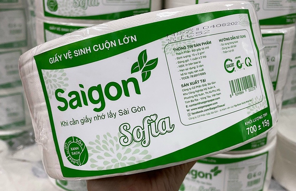  Giấy Vệ Sinh Cuộn Lớn 2 Lớp Cao Cấp Sài Gòn Sofia 700g 