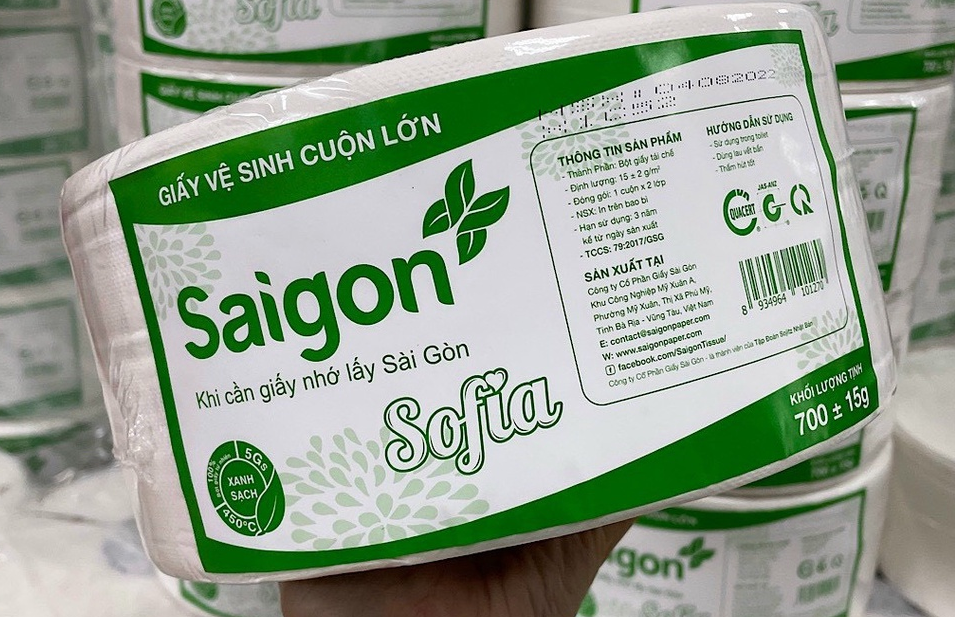  Giấy Vệ Sinh Cuộn Lớn 2 Lớp Cao Cấp Sài Gòn Sofia 700g 