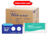  Thùng 1200 Cái Khăn Lạnh (Xanh Ngọc) WET-ONE - Vải Không Dệt Mềm Mại, Vân Caro 