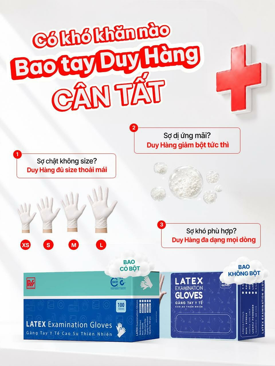  GĂNG TAY Y TẾ - KHÔNG BỘT DUY HÀNG 