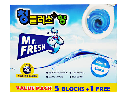  Viên siêu tẩy toilet Mr. Fresh 5 viên+1 Tẩy sạch và làm thơm bồn cầu tạo nước xanh 